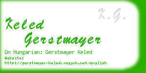 keled gerstmayer business card